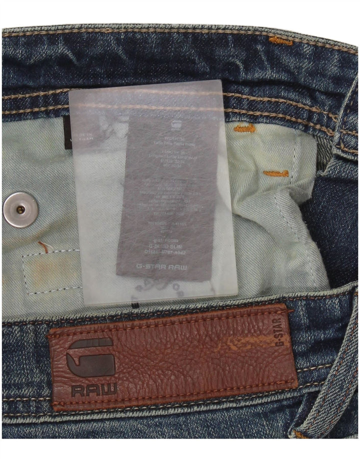 G-STAR Herren Slim Jeans W32 L34 Blaue Baumwolle