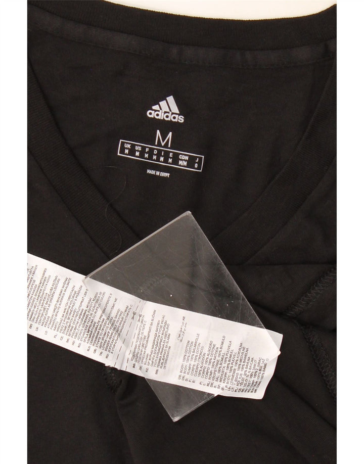 ADIDAS Herren T-Shirt Top Medium Schwarz Baumwolle