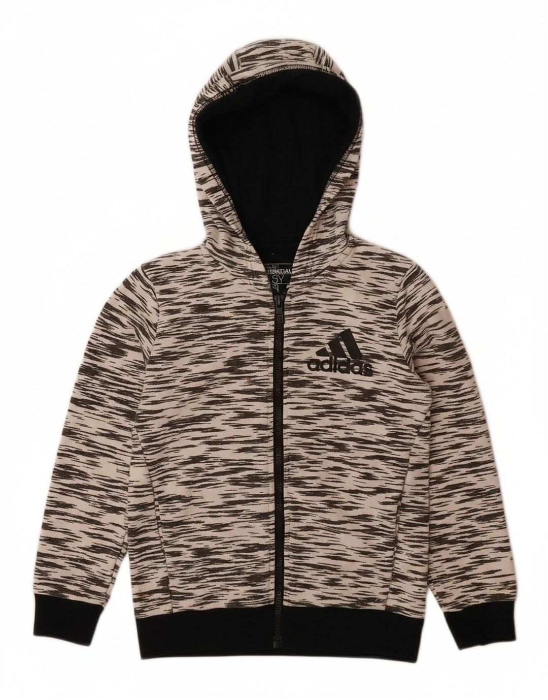 ADIDAS Climalite Zip Hoodie-Pullover für Jungen, 7–8 Jahre, grau geflecktes Polyester