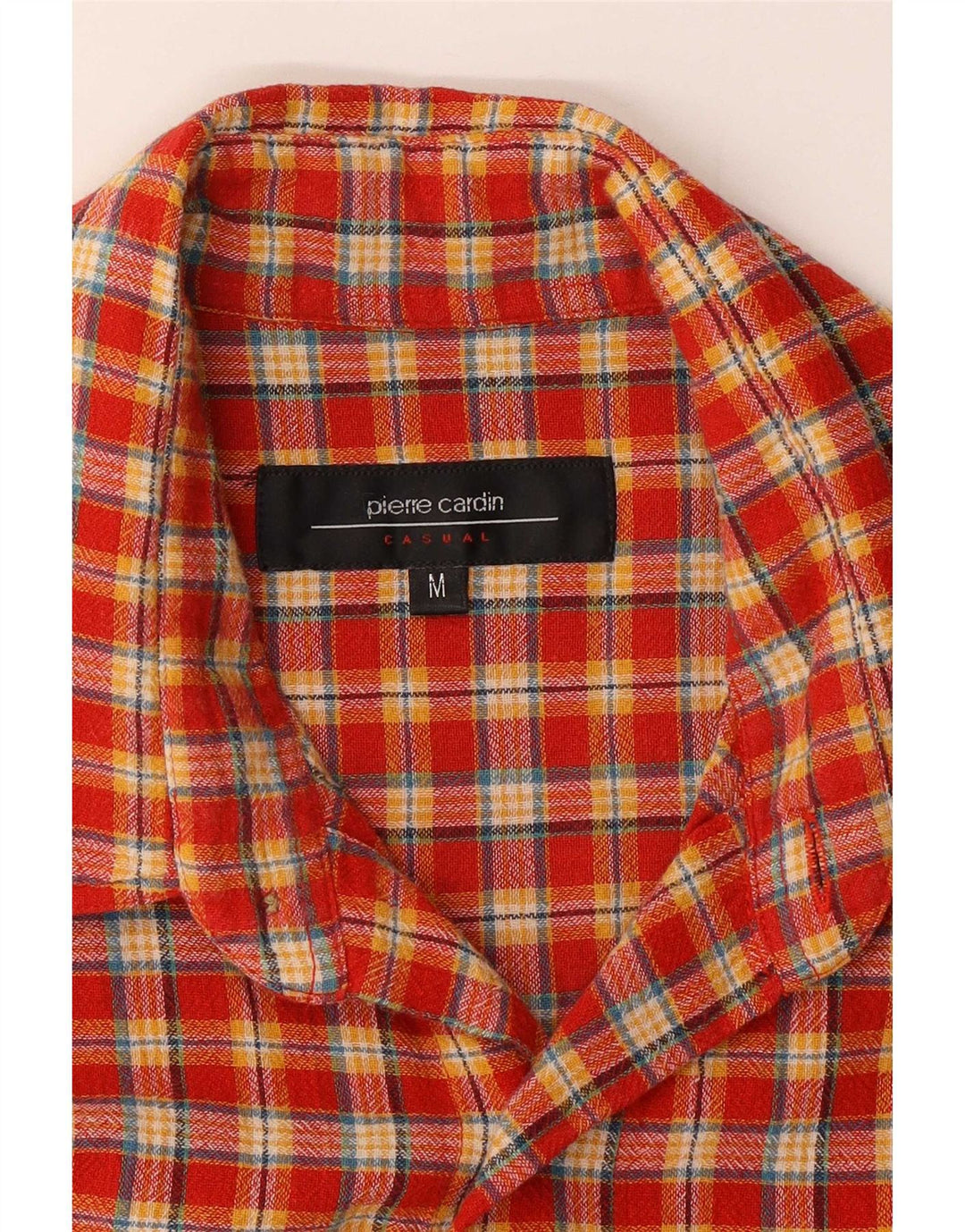 Pierre Cardin Herren Flanellhemd Mittelrot kariert