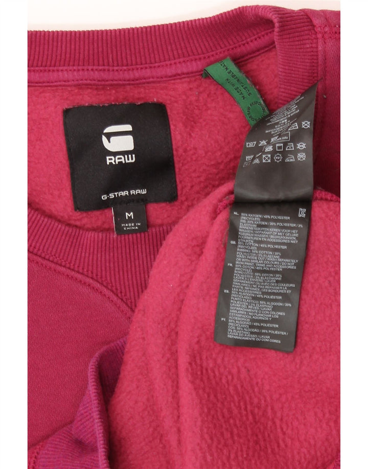 G-Star Damen Sweatshirt-Pullover UK 14 Medium Burgund Baumwolle