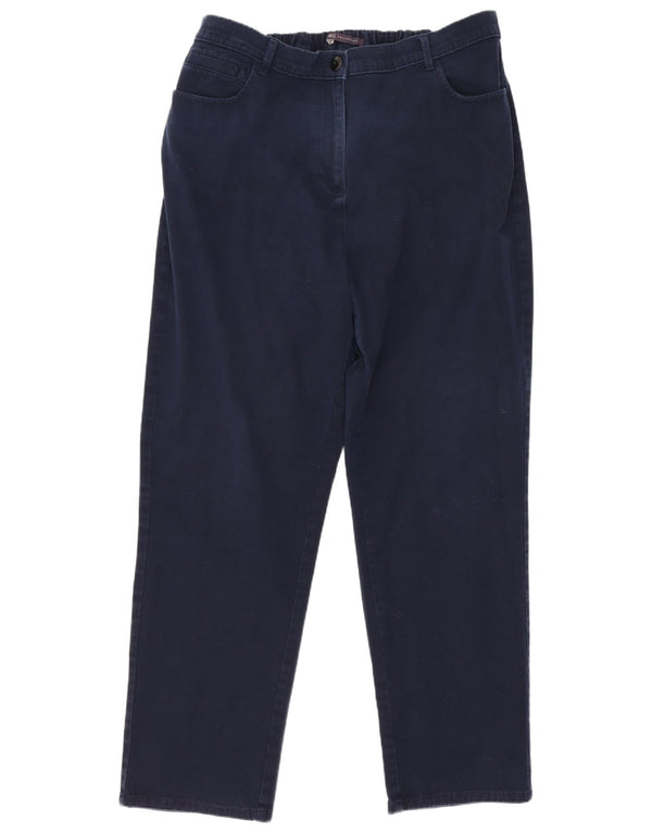 Marks & Spencer Damen Tapered Freizeithose UK 20 2XL W36 L28 Marineblau