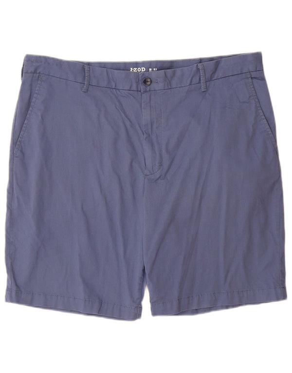 IZOD Herren Salt Water Chino Shorts W38 XL Blaue Baumwolle