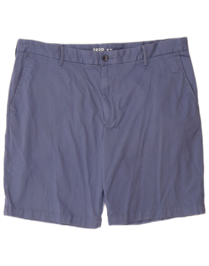 IZOD Herren Salt Water Chino Shorts W38 XL Blaue Baumwolle