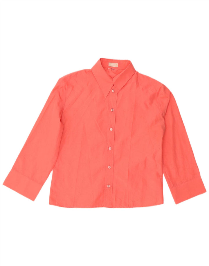 Versace Damen 3/4-Ärmel-Hemdbluse UK 14 Mittelrosa