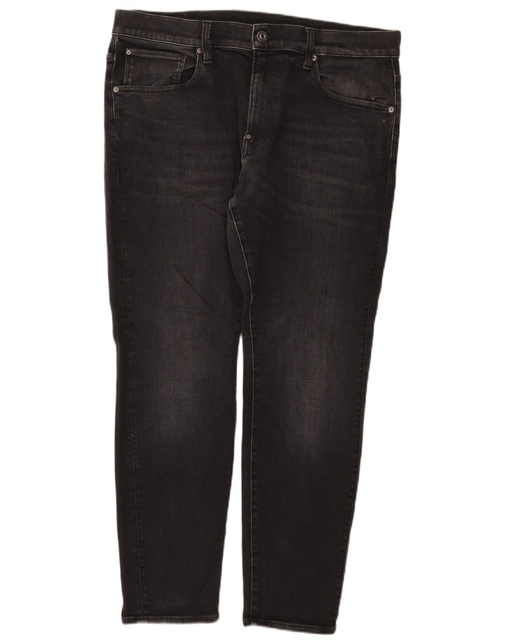 G-Star Herren Slim Jeans W36 L30 Schwarze Baumwolle
