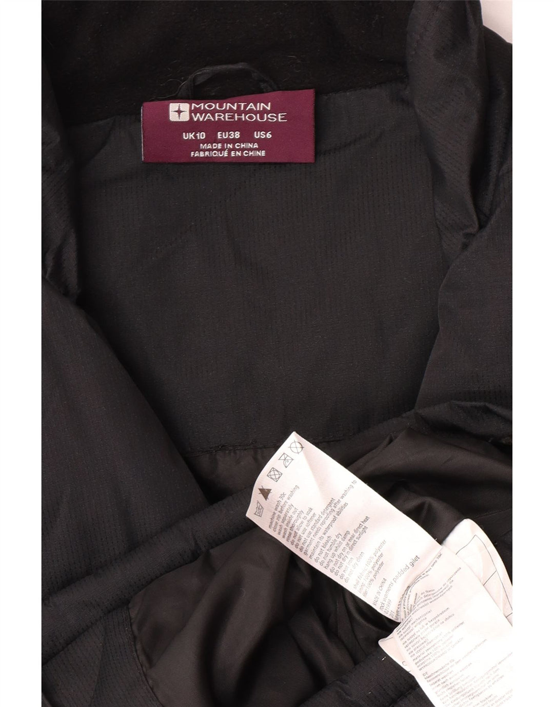 Mountain Warehouse Damen-Übergröße, wattierte Weste, UK 10, Größe S, Schwarz