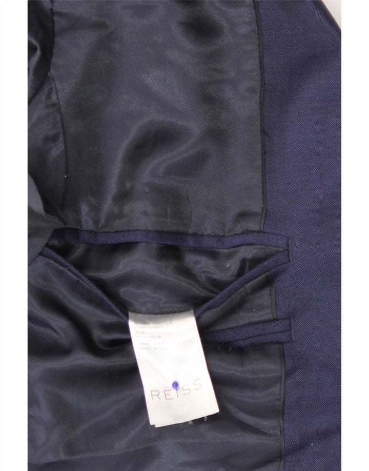 Reiss Herren-Blazer mit 1 Knopf, UK 36, Größe S, marineblaue Wolle