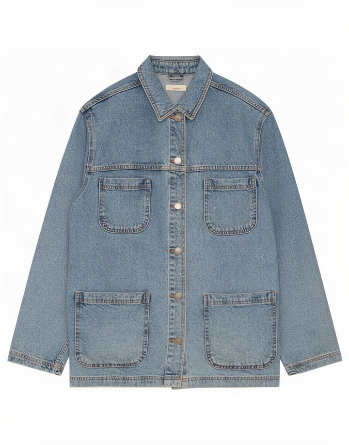 Topshop Damen-Jeansjacke in Übergröße, Gr. 10, Größe S, Blau, Baumwolle