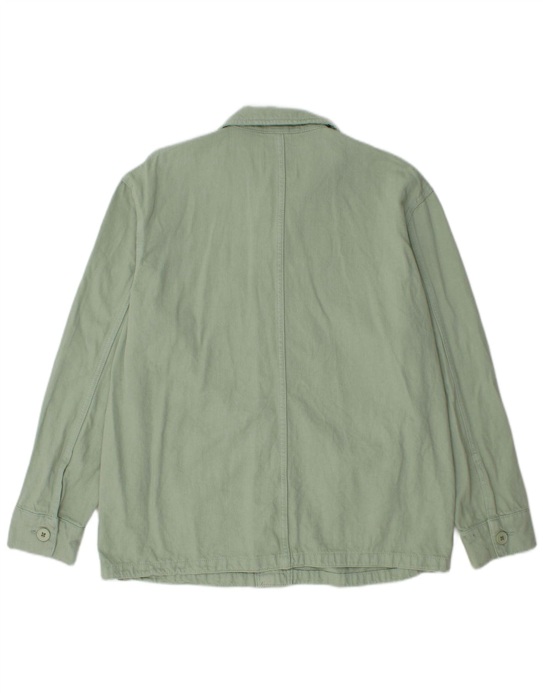 Zara Herren Utility Jacke UK 38 Mittelgrüne Baumwolle
