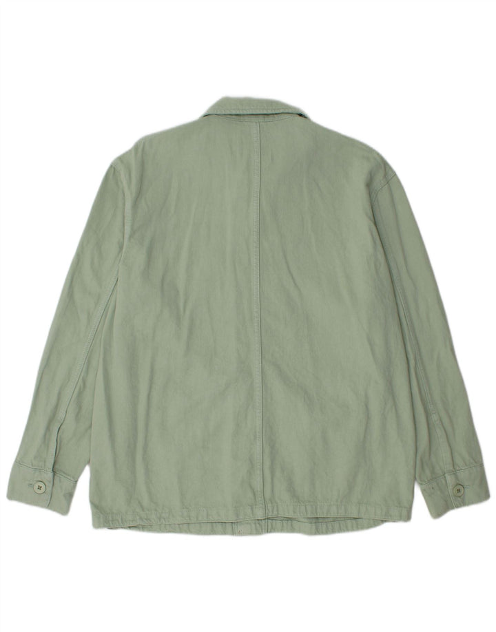 Zara Herren Utility Jacke UK 38 Mittelgrüne Baumwolle