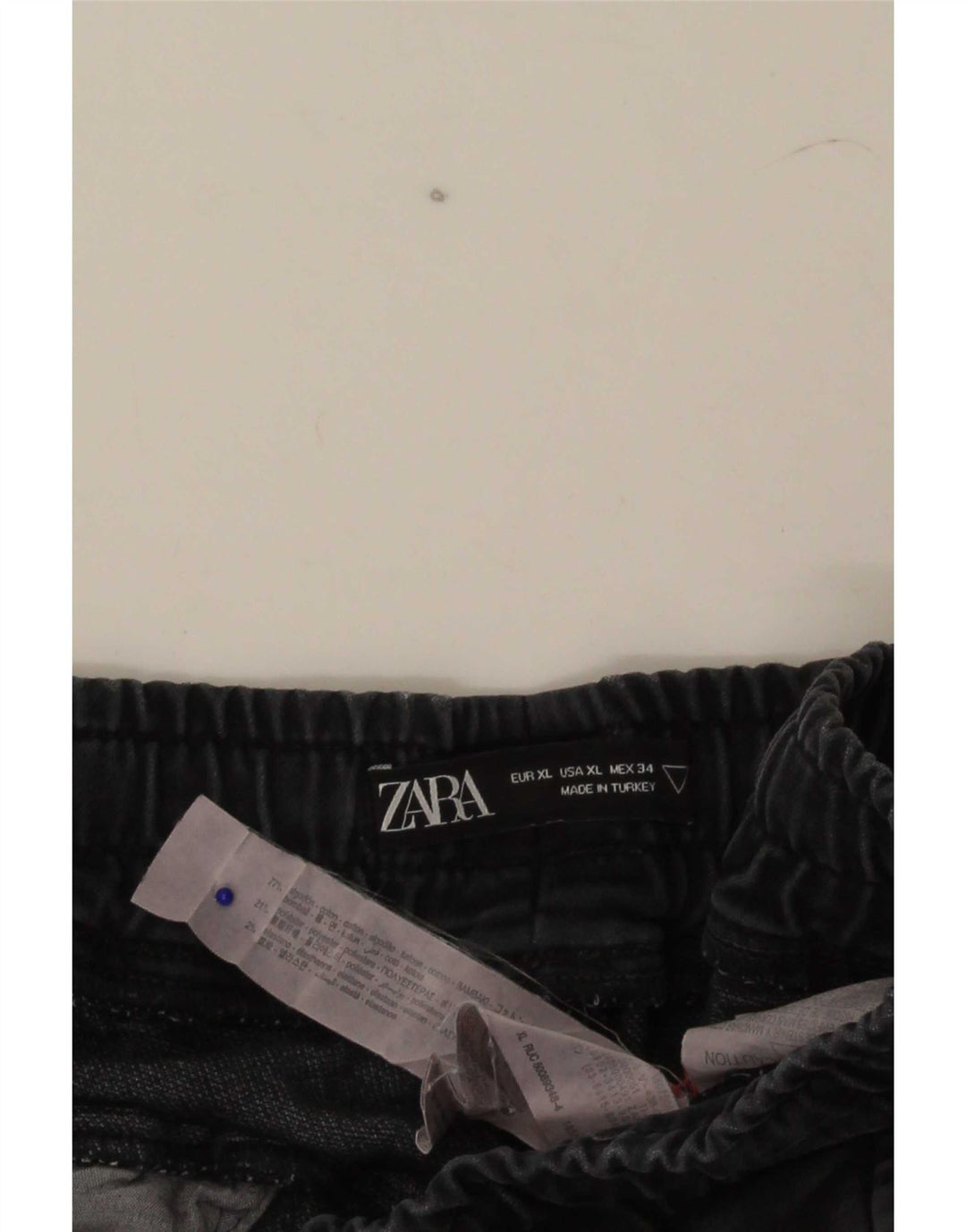 Zara Herren Chinoshorts XL W34 Graue Baumwolle