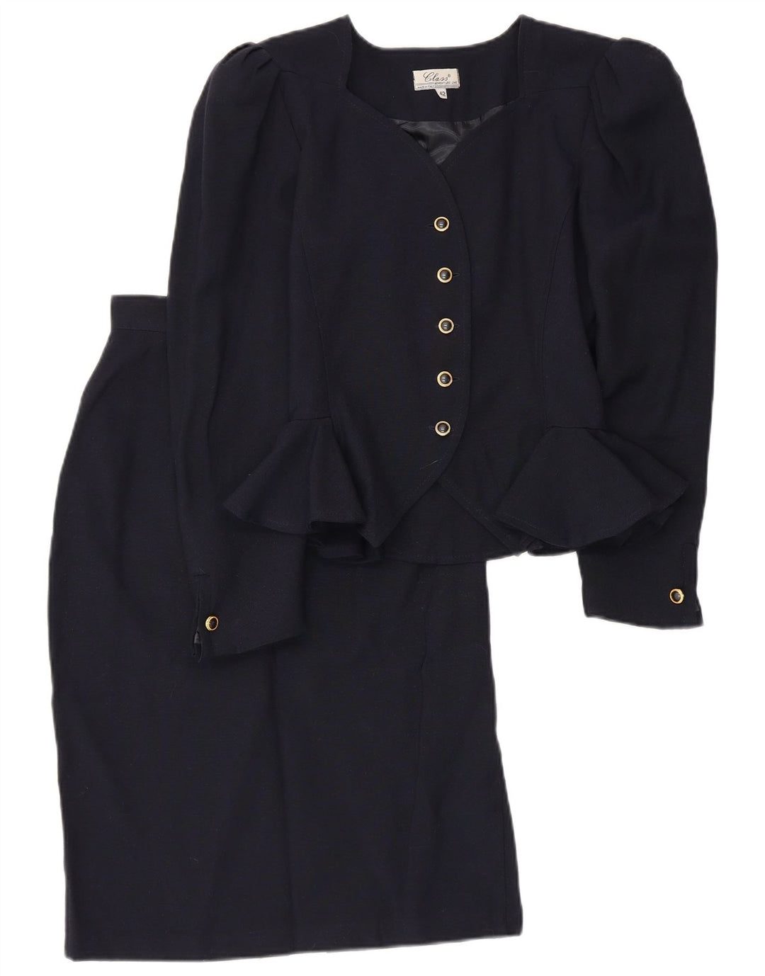 Class Damen 5-Knopf-2-teiliges Rock-Set IT 42 Medium W26 Marineblau