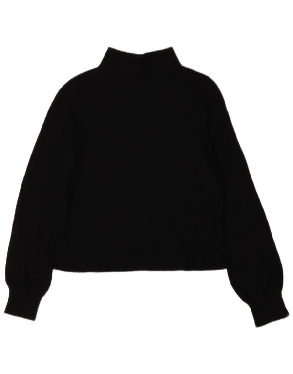 Topshop Damen Crop Rollkragenpullover Pullover UK 8 Small Schwarz