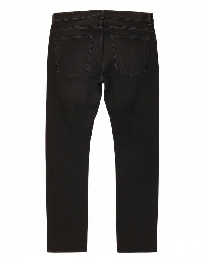 Hugo Boss Herren Slim Jeans W36 L32 Schwarze Baumwolle