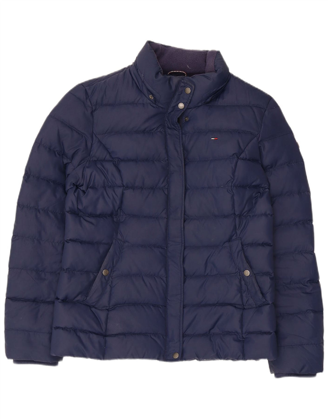 Tommy Hilfiger Damen Wattierte Jacke UK 16 Large Marineblau Polyester