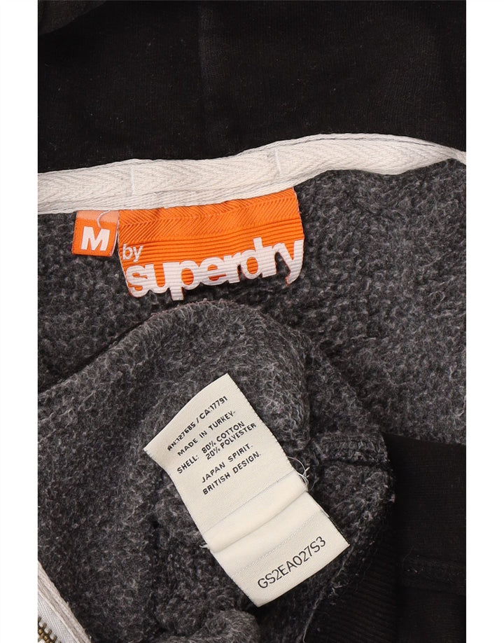 SUPERDRY Damen-Kapuzenpullover mit Reißverschluss, UK 12, mittelschwarz, Baumwolle