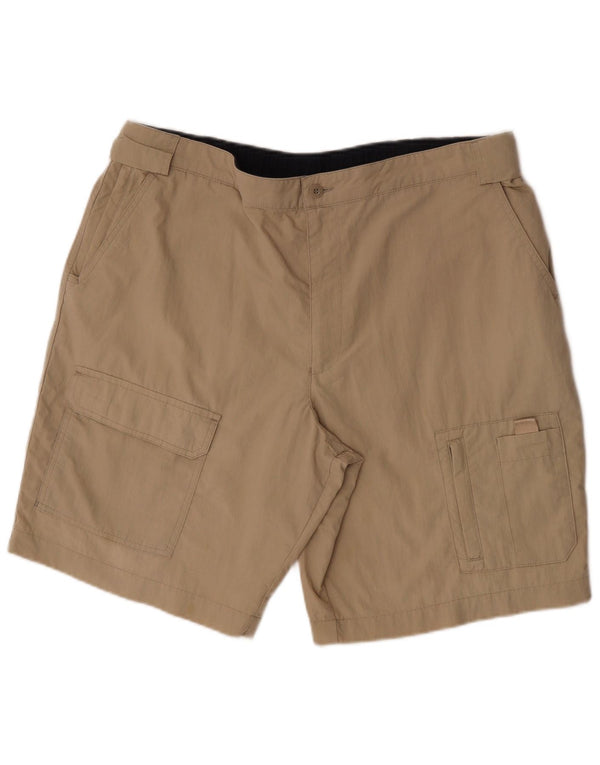 Marks & Spencer Mens Cargo Shorts W38 XL Beige Cotton