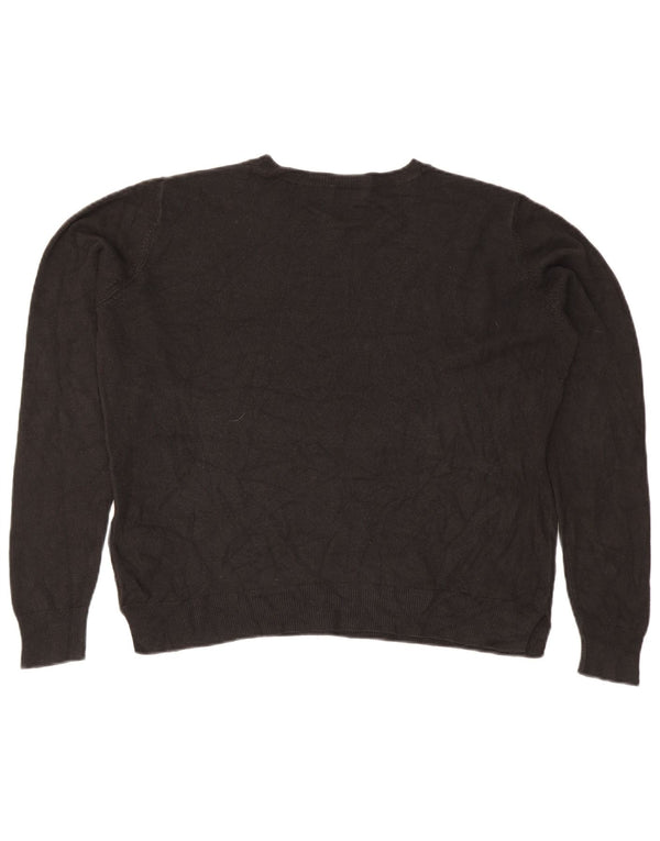 Marks & Spencer Damen-Pullover, übergroß, Rundhalsausschnitt, Gr. 40, Größe L, Schwarz