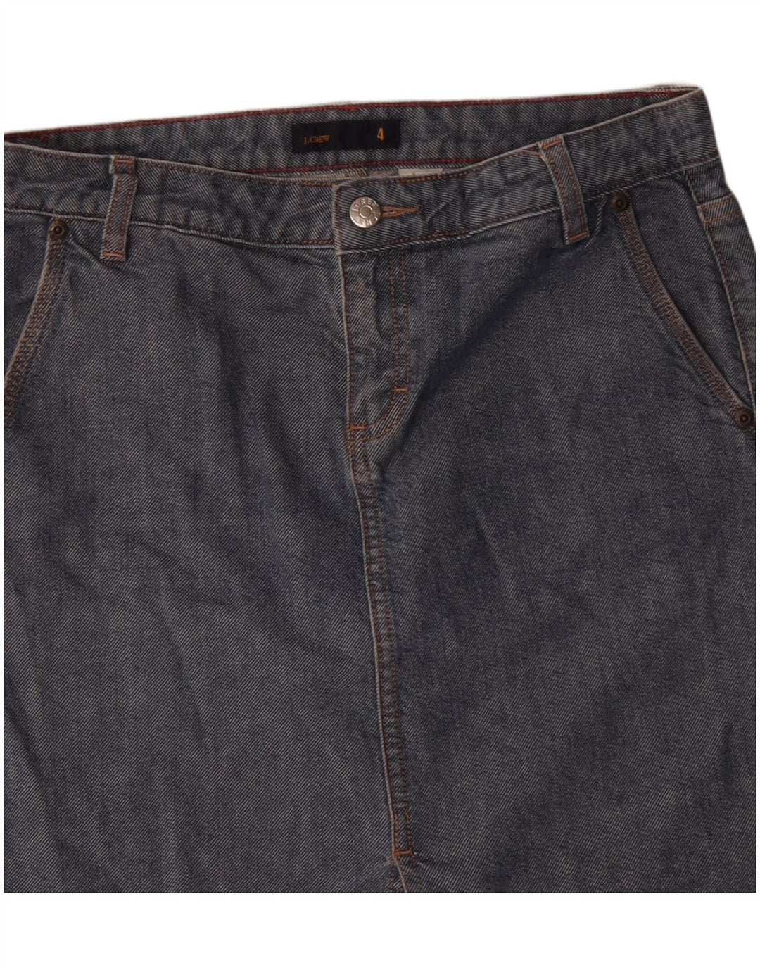 J. CREW Damen Jeansrock US 4 Small W30 Blaue Baumwolle