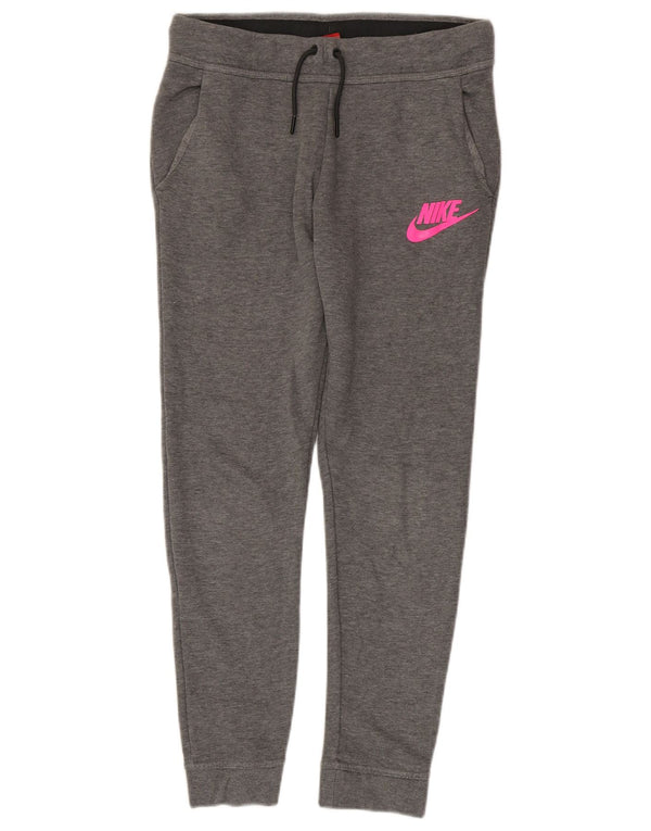 Nike Mädchen-Trainingshose mit Grafik, Jogginghose, 13–14 Jahre, XL, graue Baumwolle