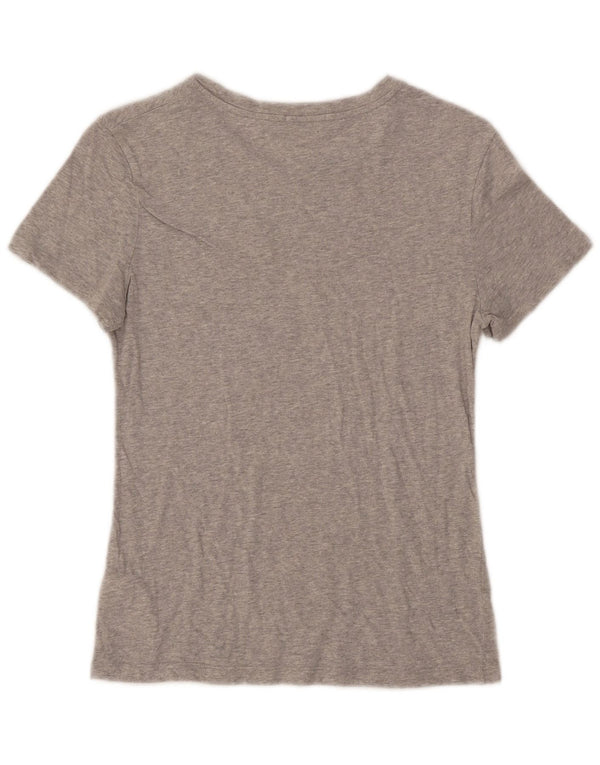 Calvin Klein Jeans Damen Grafik-T-Shirt-Oberteil UK 10 Small Grau meliert