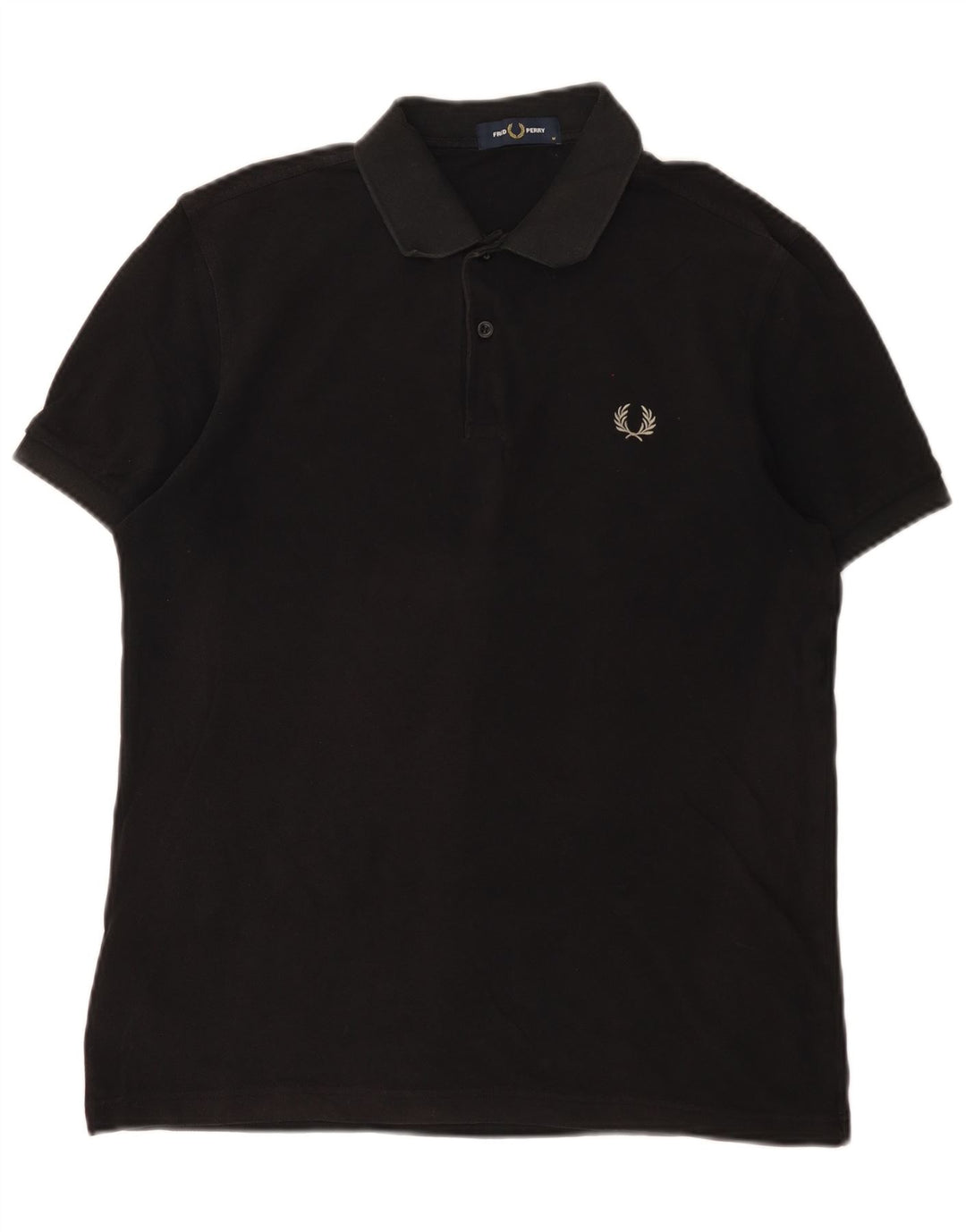 Fred Perry Herren-Poloshirt, mittelschwarz, Baumwolle