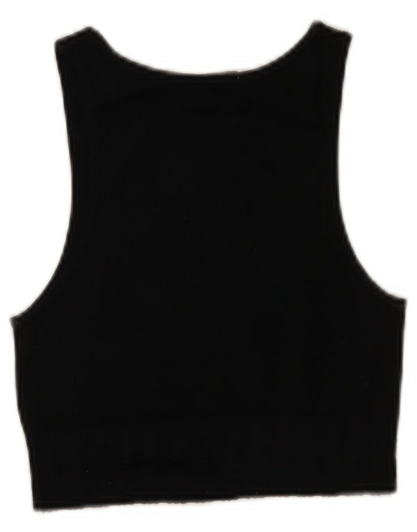ZARA Damen Crop Vest Top UK 4 XS Schwarz