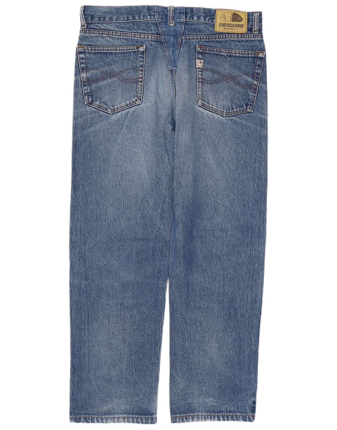 AMERICANINO Herren Straight Jeans W34 L28 Blau