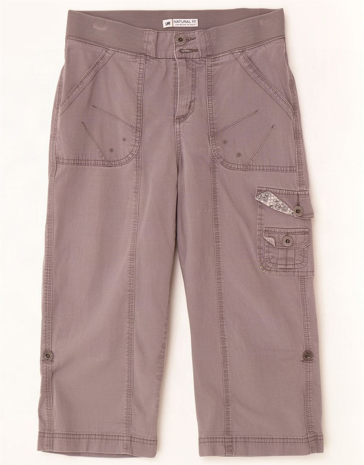 Lee Damen Cargo-Caprihose US 8 Medium W30 L20 Graue Baumwolle