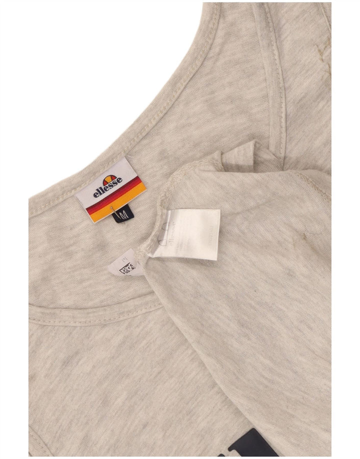 Ellesse Herren-Weste mit Grafik, mittelgrau gesprenkelte Baumwolle