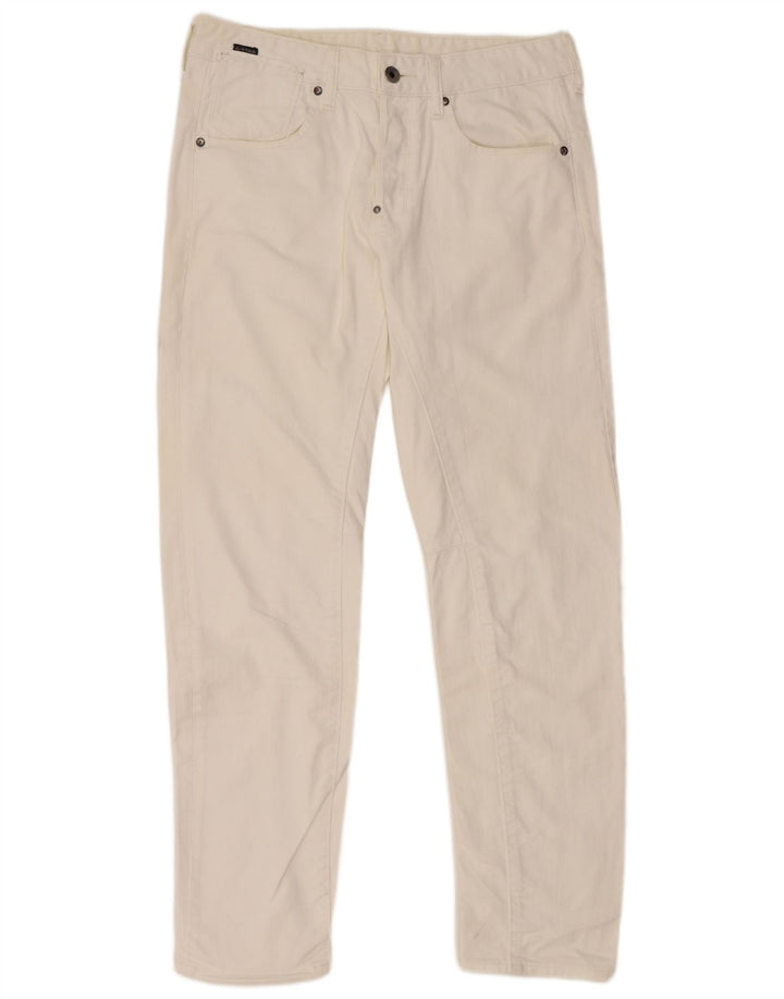 G-STAR Herren Straight Jeans W32 L32 Weiße Baumwolle