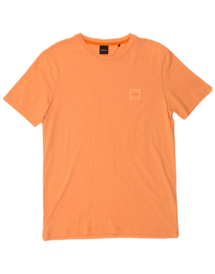Hugo Boss Herren T-Shirt Top Mittelorange Baumwolle