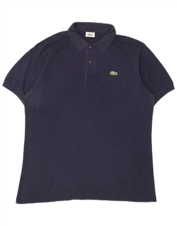 LACOSTE Herren-Poloshirt, Größe 5, groß, marineblaue Baumwolle