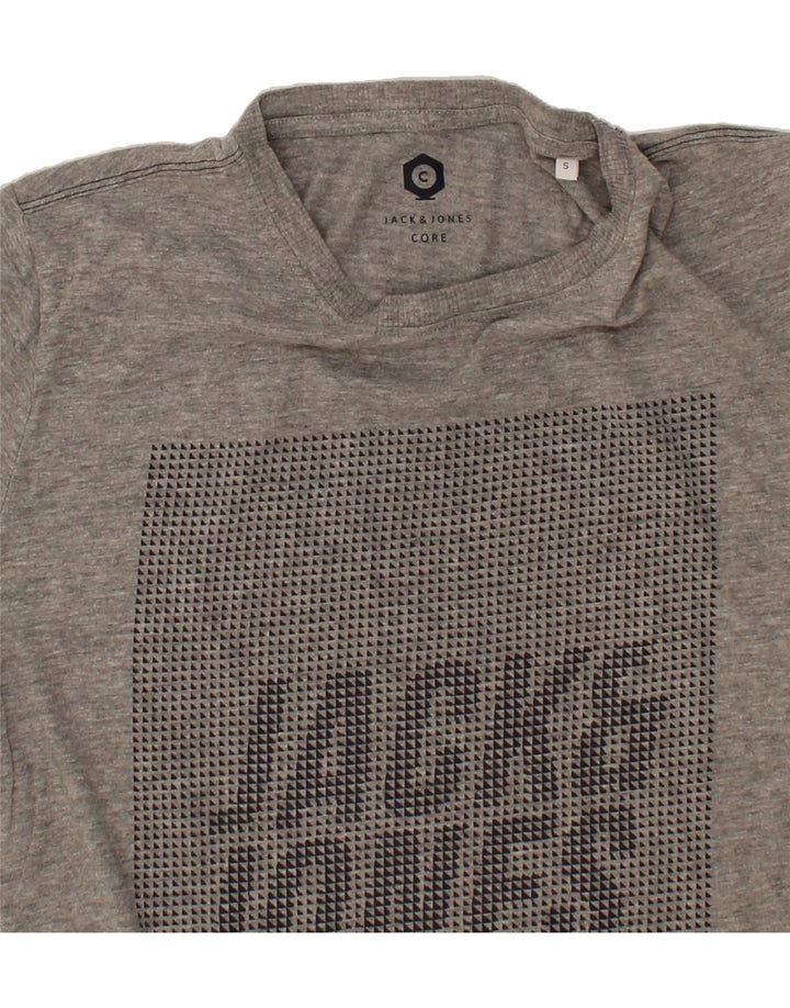 JACK & JONES Mens Graphic T-Shirt Top Small Grey Cotton Vintage Jack & Jones and Second-Hand Jack & Jones from Messina Hembry 