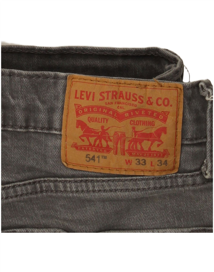 Levi's Herren 541 Tapered Jeans W33 L31 Graue Baumwolle