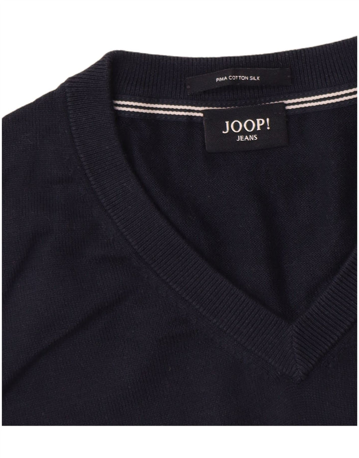 Joop Herren-Pullover mit V-Ausschnitt, groß, marineblau, Baumwolle