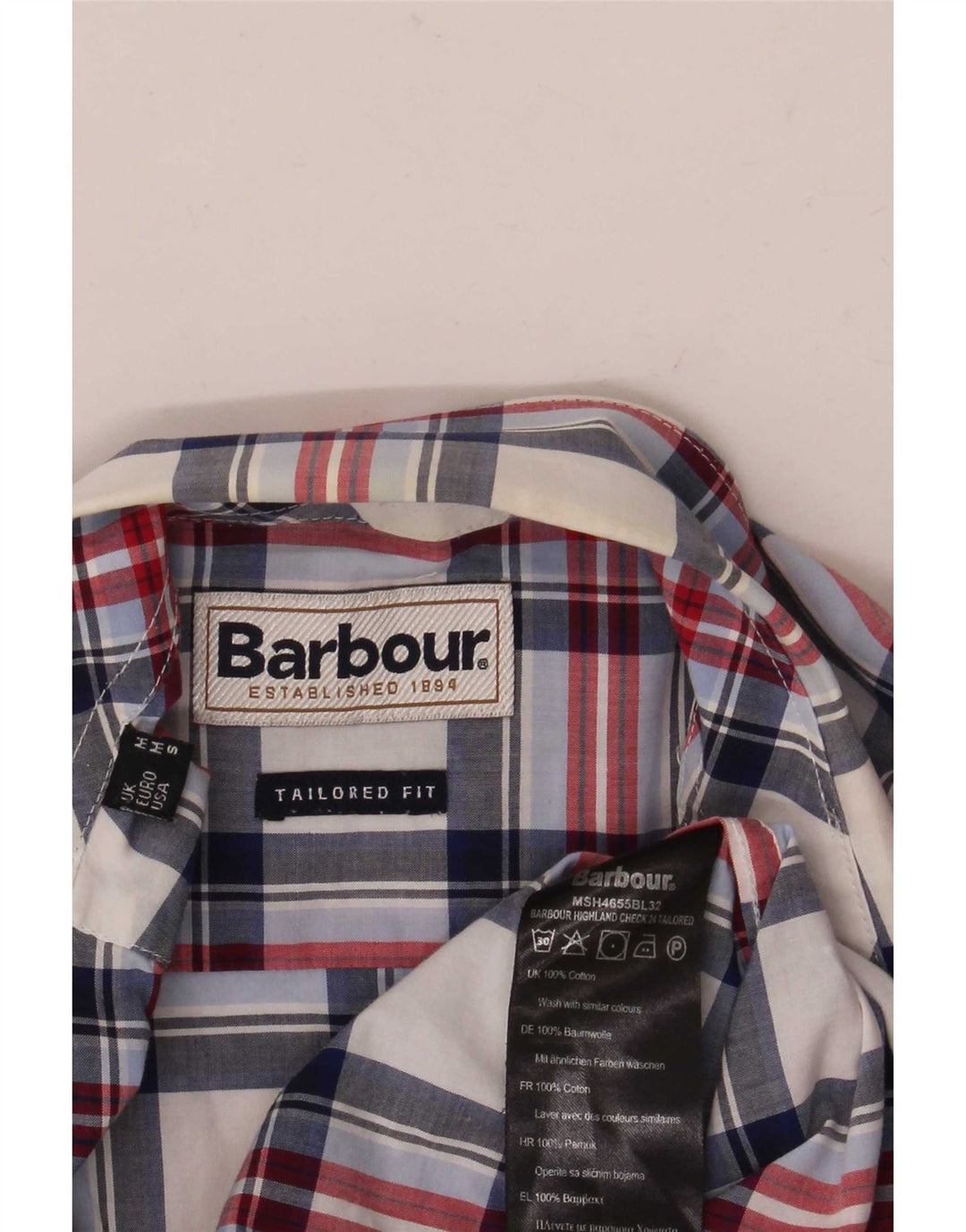 Barbour Herren-Hemd mit maßgeschneiderter Passform, mittelgroß, mehrfarbig, kariert, Baumwolle
