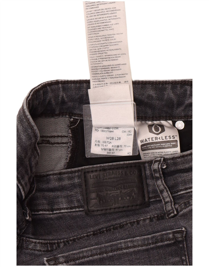 Levi's Damen 721 Skinny Jeans W28 L28 Grau Lyocell