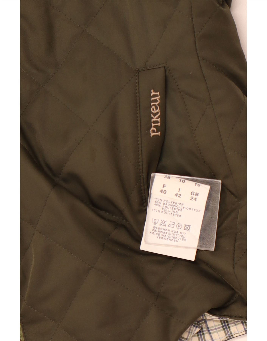 PIKEUR Damen Wende-Steppweste IT 42 Medium Khaki Polyester