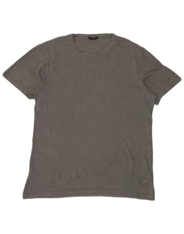MASSIMO DUTTI Herren T-Shirt Top XL Grau