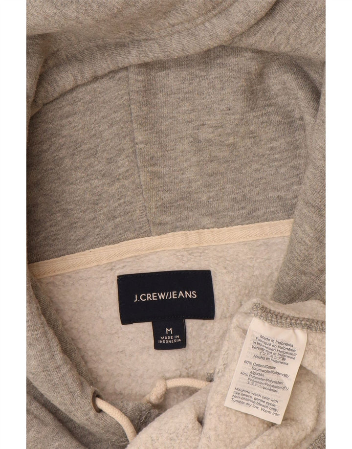 J. CREW Herren-Kapuzenpullover mit Reißverschluss, mittelgrau gesprenkelte Baumwolle