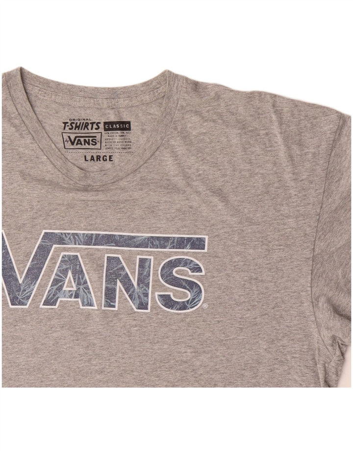 VANS Herren T-Shirt mit klassischer Passform, Grafik, Größe L, Grau, Baumwolle