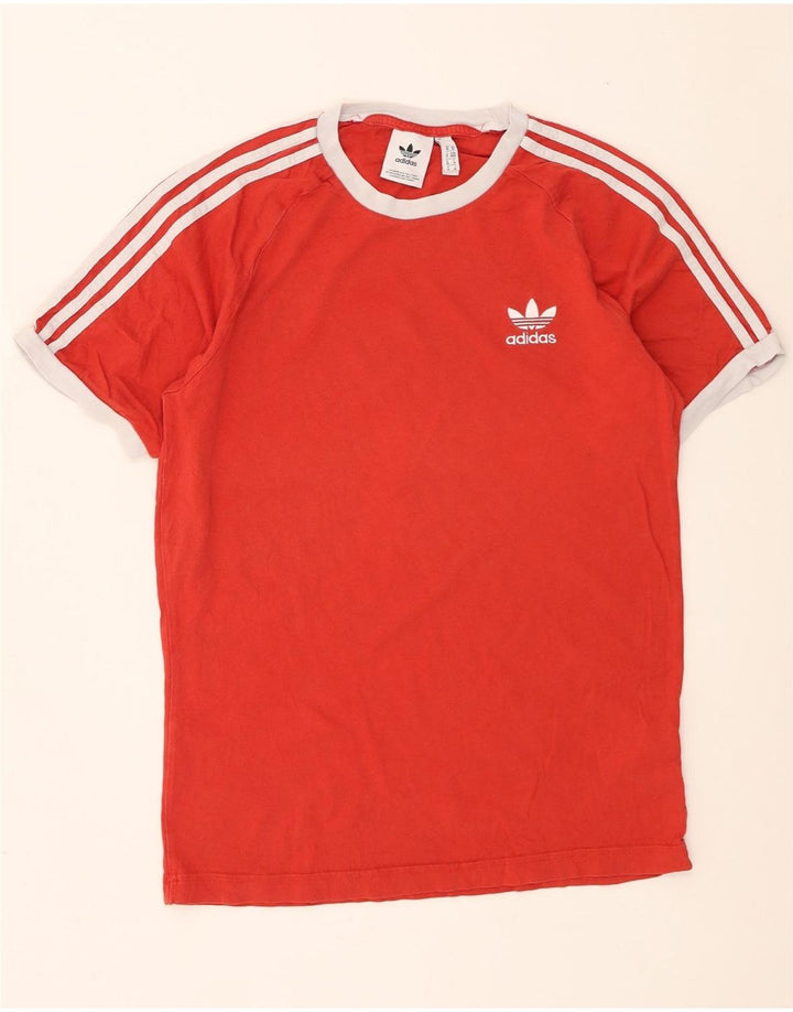 Adidas Herren T-Shirt Top Mittelrote Baumwolle
