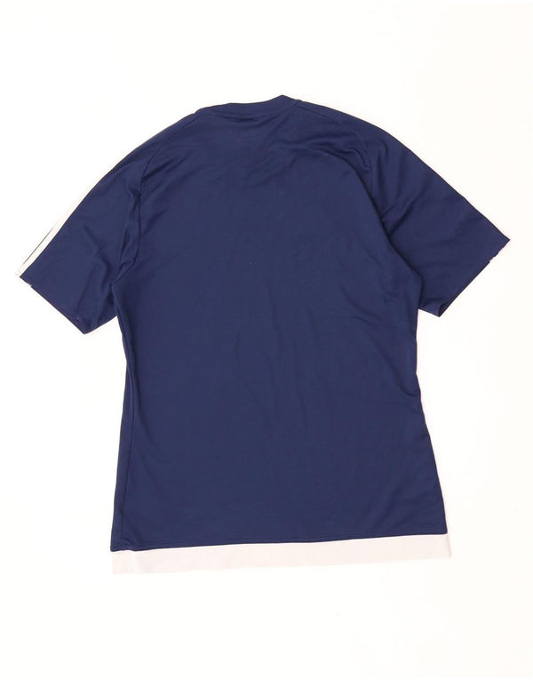 Adidas Herren Climalite T-Shirt Top Medium Marineblau Colourblock Polyester