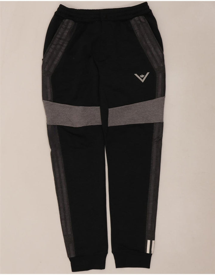 Adidas Herren-Trainingshose, Jogginghose, klein, grau, Colourblock-Polyester