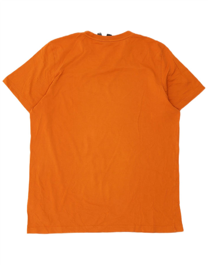 Adidas Herren Grafik T-Shirt Top Large Orange Baumwolle