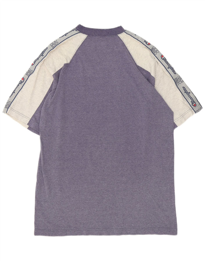 Champion Herren-T-Shirt mit Grafik, groß, Blau, Farbblock