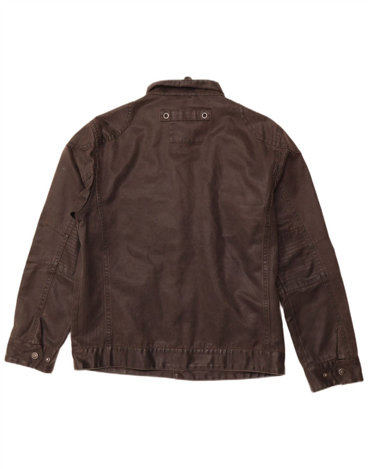 ENGBERS Herren-Utility-Jacke UK 40 Große schwarze Baumwolle