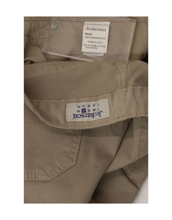 JECKERSON Damen Slim Cargohose W28 L26 Beige Baumwolle